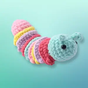 Caterpillar Crochet Kit for Beginners – DIY Amigurumi Pack