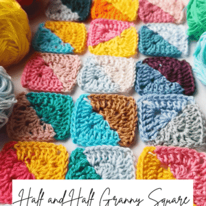 Half and Half Granny Square Crochet Pattern