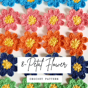 8-Petal Flower Crochet Pattern