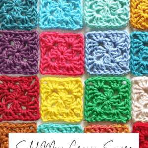 Solid Mini Granny Square Crochet Pattern