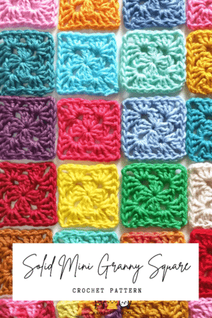 Solid Mini Granny Square Crochet Pattern