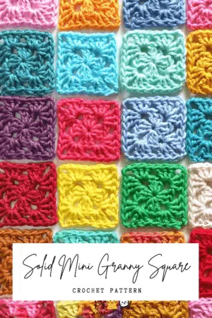 Solid Mini Granny Square Crochet Pattern